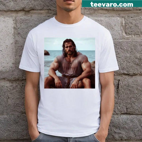 Illustration of Henry Cavill on a T-shirt for fans