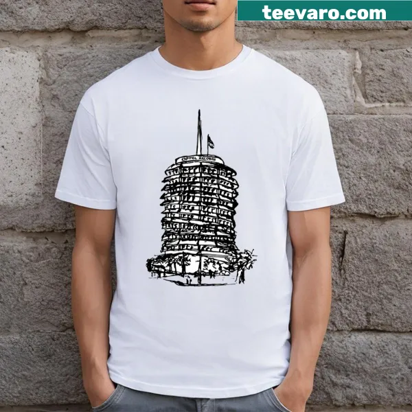 Hollywood-themed t-shirt with iconic graphic design