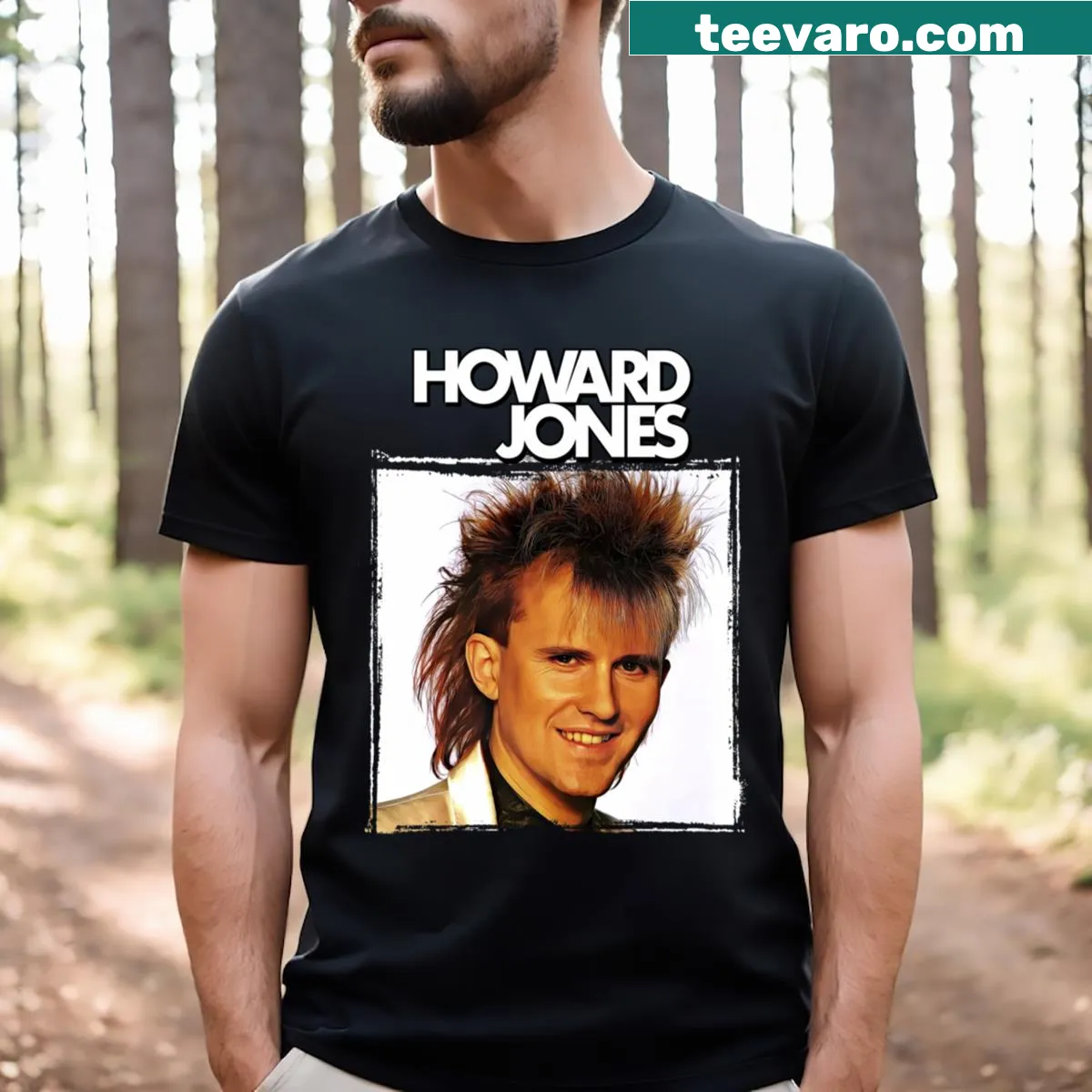Howard Jones Band T-shirt with the artist's name displayed. — on a men's t-shirt