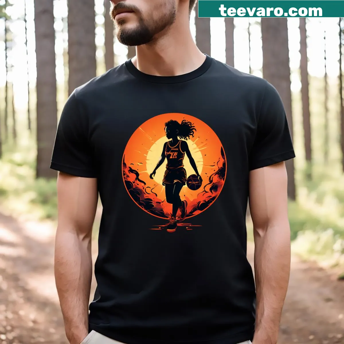 Basketball silhouette graphic on a sporty t-shirt — on a men's t-shirt
