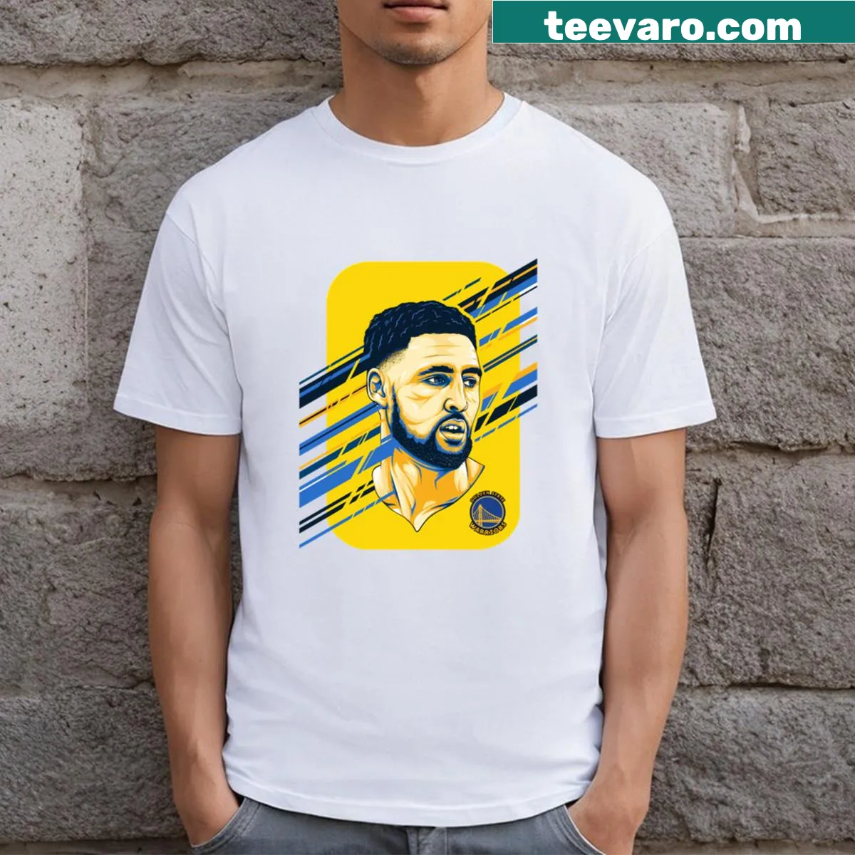 K Thompson Design graphic t-shirt for art lovers — on a men's t-shirt