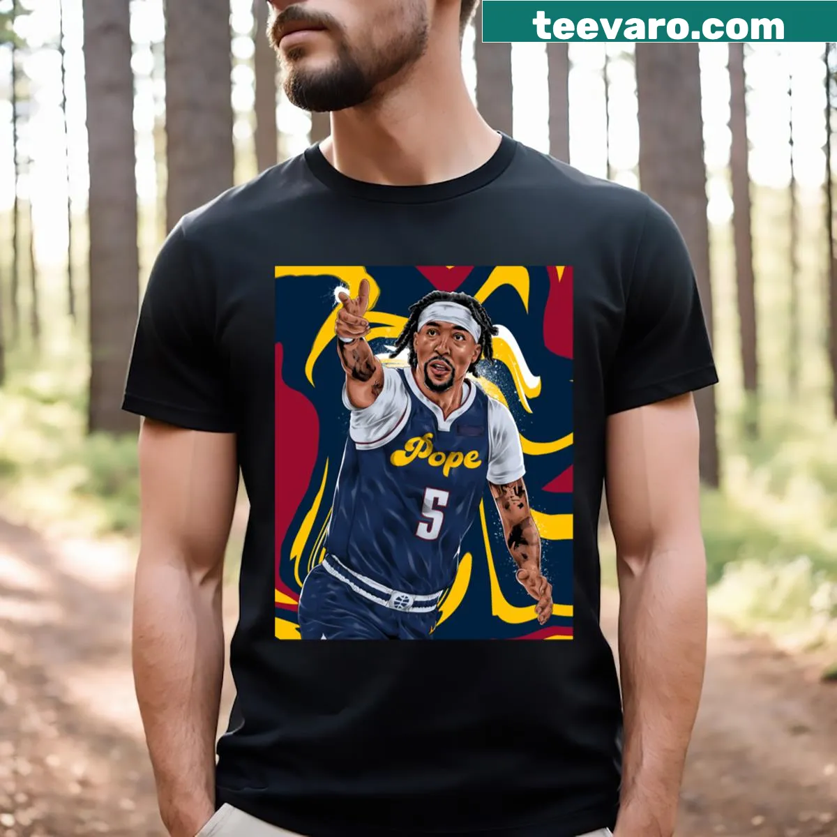 Kentavious Caldwell Pope t-shirt design — on a men's t-shirt