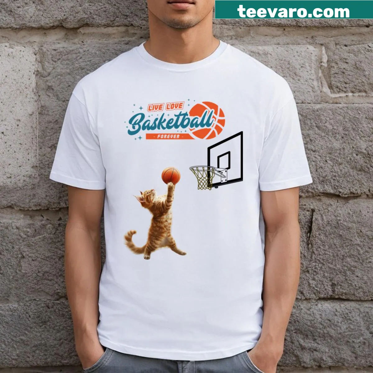 Inspirational typography for basketball lovers on a T-shirt — on a men's t-shirt