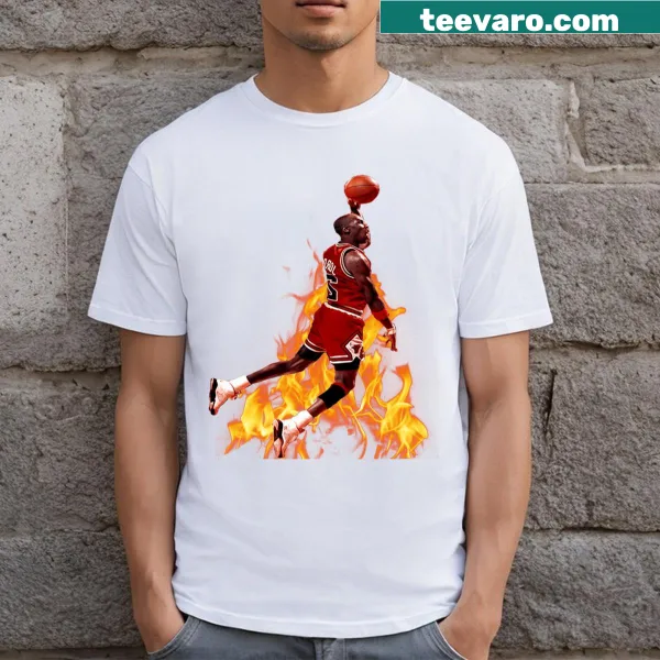 Michael Jordan T-shirt featuring a dynamic action graphic