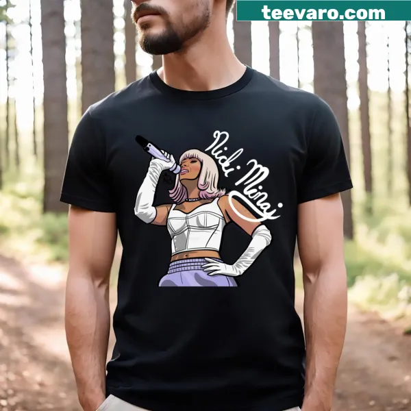 Illustrative Nicki Minaj t-shirt with Pink Friday 2 design
