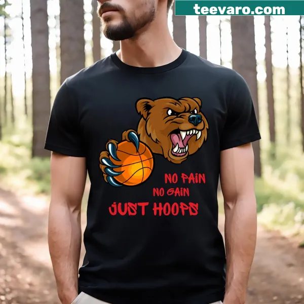 Motivational typography T-shirt for basketball enthusiasts.