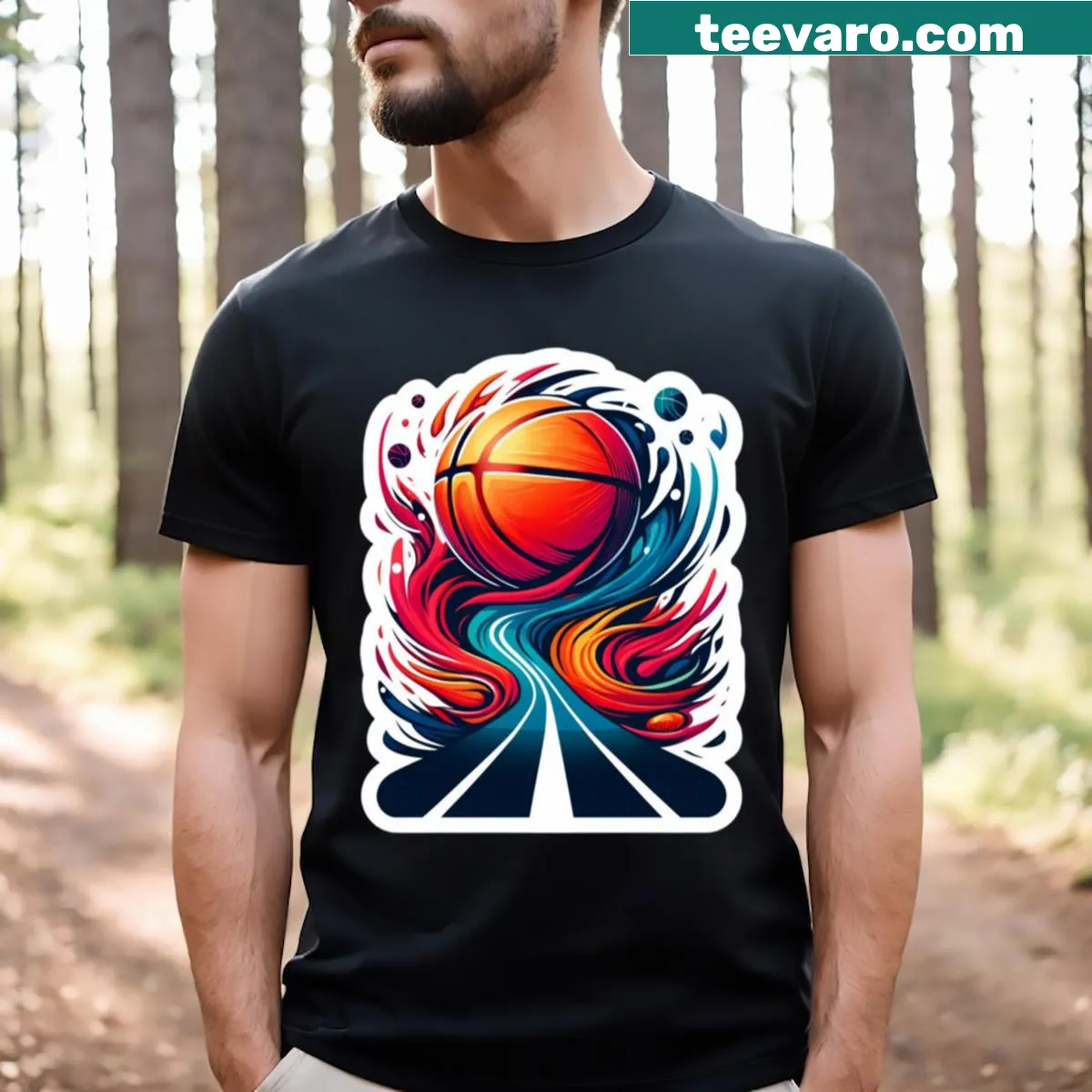 Portland Trail Blazers T-shirt featuring the team's logo — on a men's t-shirt