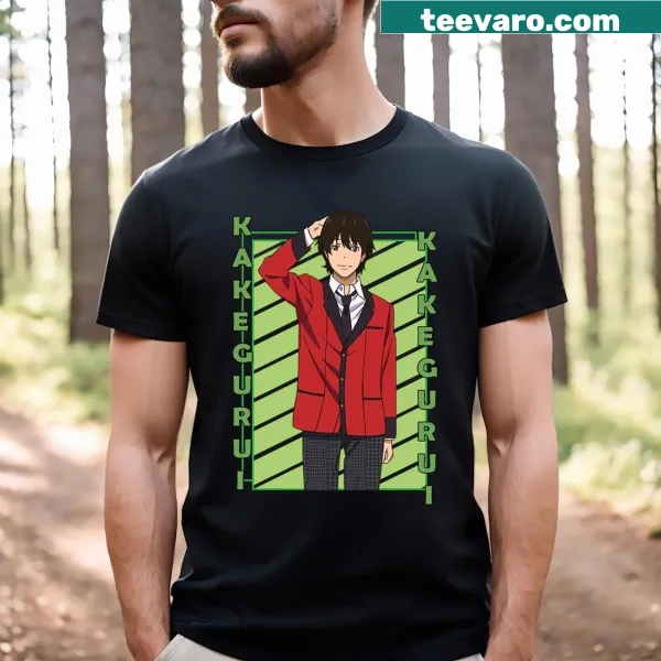 Anime-themed T-shirt featuring Ryota Suzui with a stripe design.