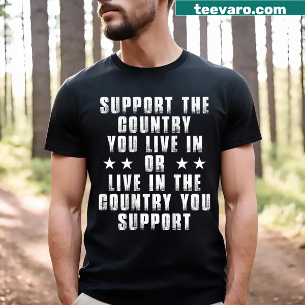 Patriotic text design on T-shirt about supporting your country