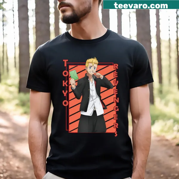 Engaging stripe design inspired by Takemichi Hanagaki on a t-shirt