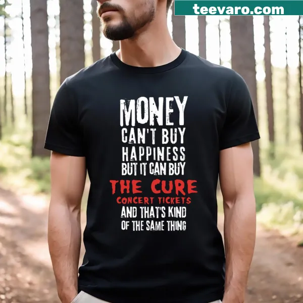 Typography T-shirt featuring 'Money Talk' inspired by The Cure