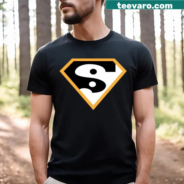 Yin Yang symbol T-shirt with abstract typography