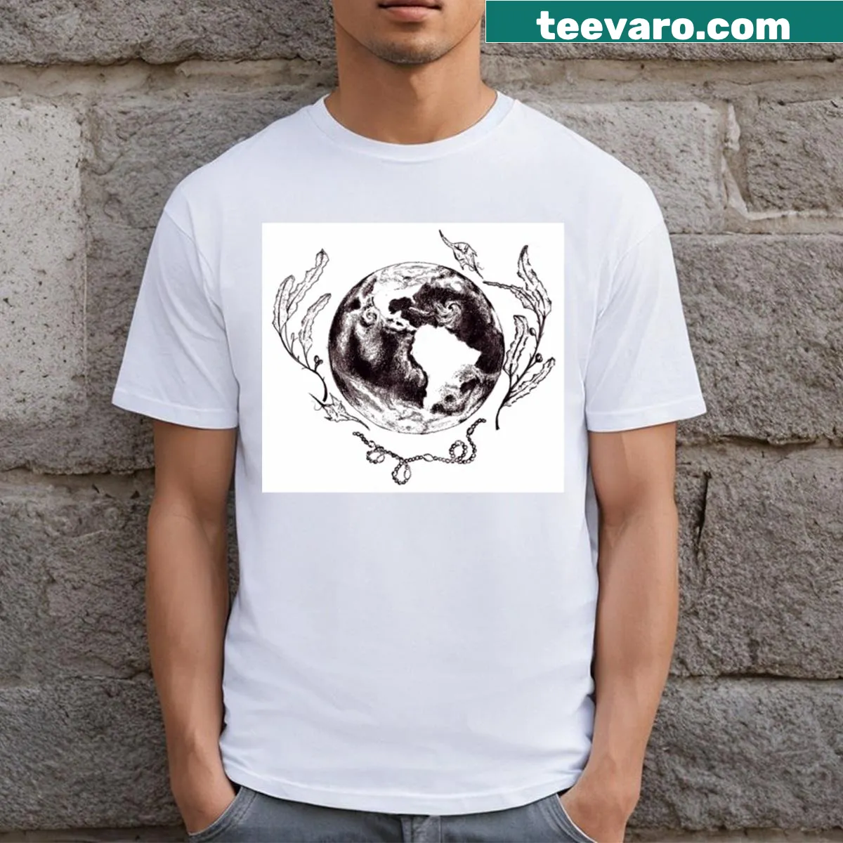 Minimalist T-shirt featuring the 2019 PSA logo in line-art style — on a men's t-shirt