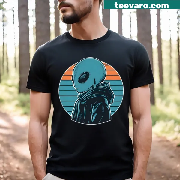 Active T-shirt featuring a bold alien logo design.