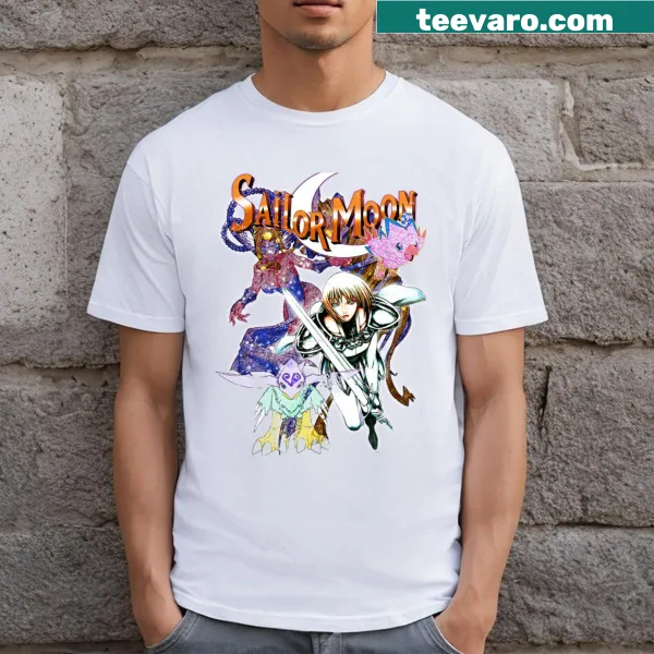 Anime and manga themed t-shirt featuring intricate illustrations