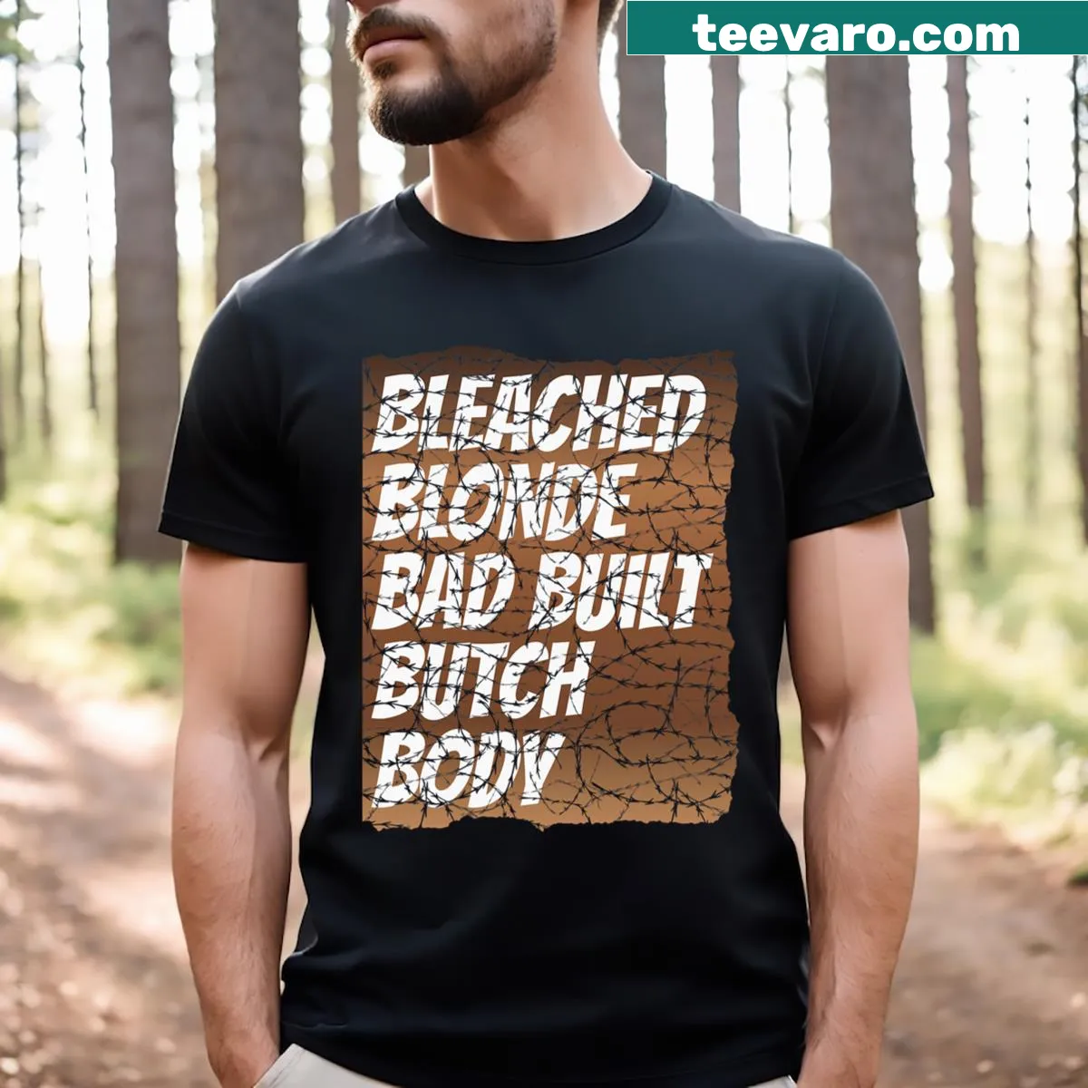 Empowering melanin tee with bold typography for women embracing their identity. — on a men's t-shirt