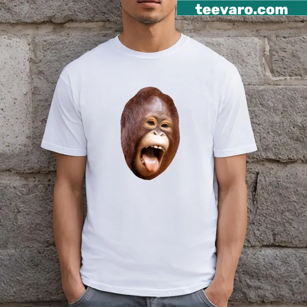 Cartoon Cheeky Orangutan graphic T-shirt