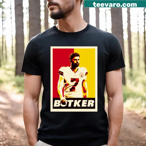 Pop art style graphic of Harrison Butker on a t-shirt