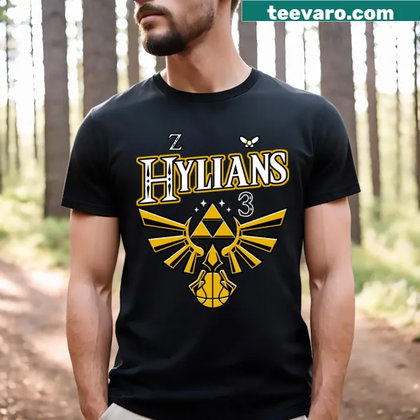 Active T-shirt featuring Hylians design and stylized text
