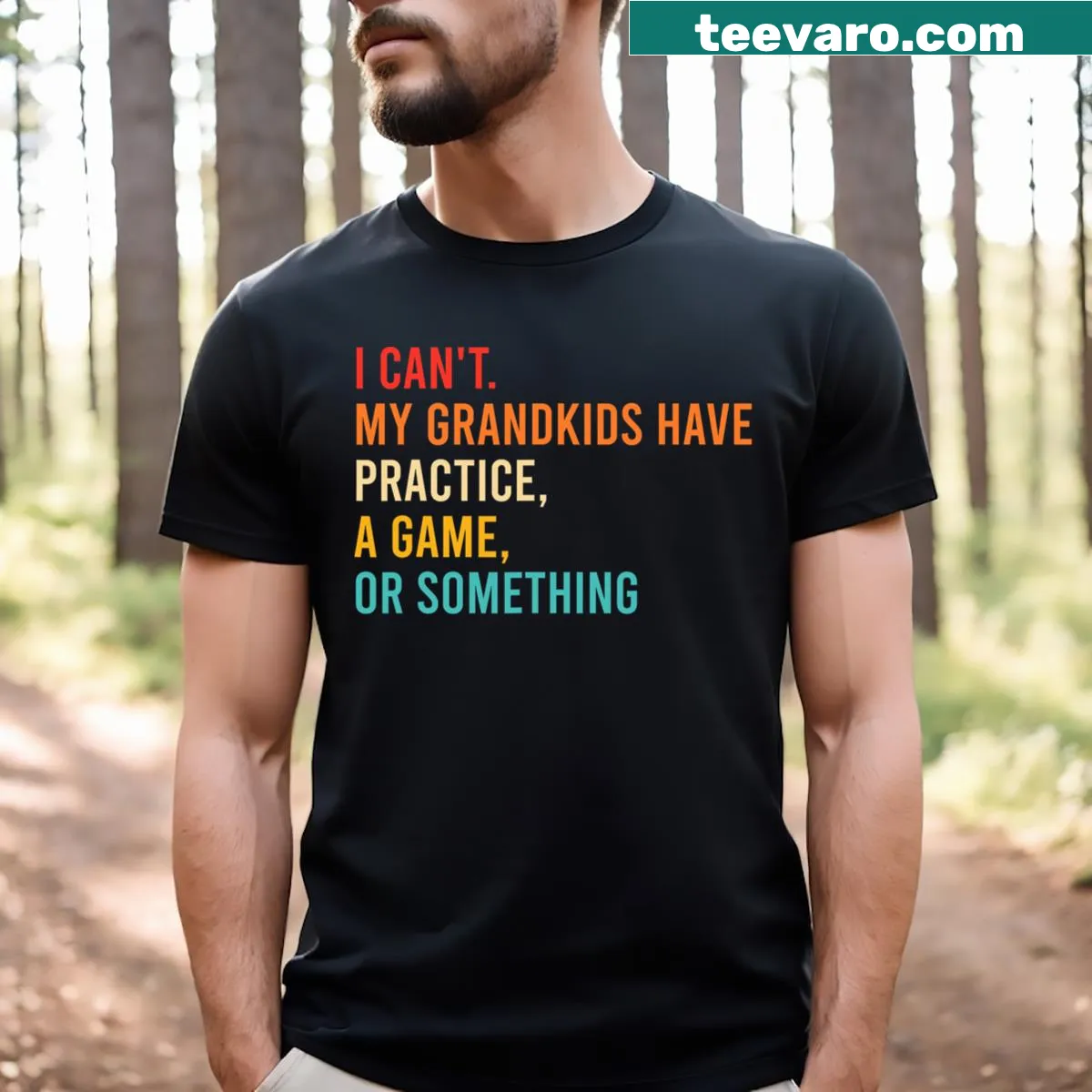 Retro t-shirt for grandparents featuring text about grandkids — on a men's t-shirt
