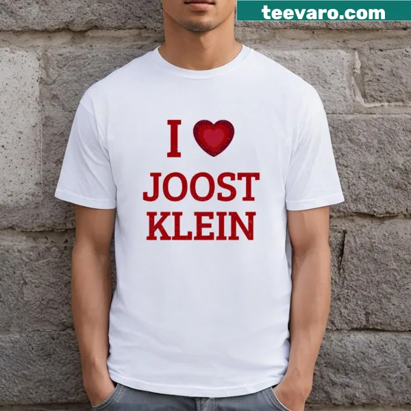 Distressed dots effect T-shirt featuring 'I Love Joost Klein' text