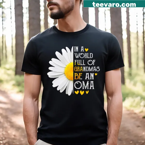 Floral Oma design T-shirt for Mother's Day celebration