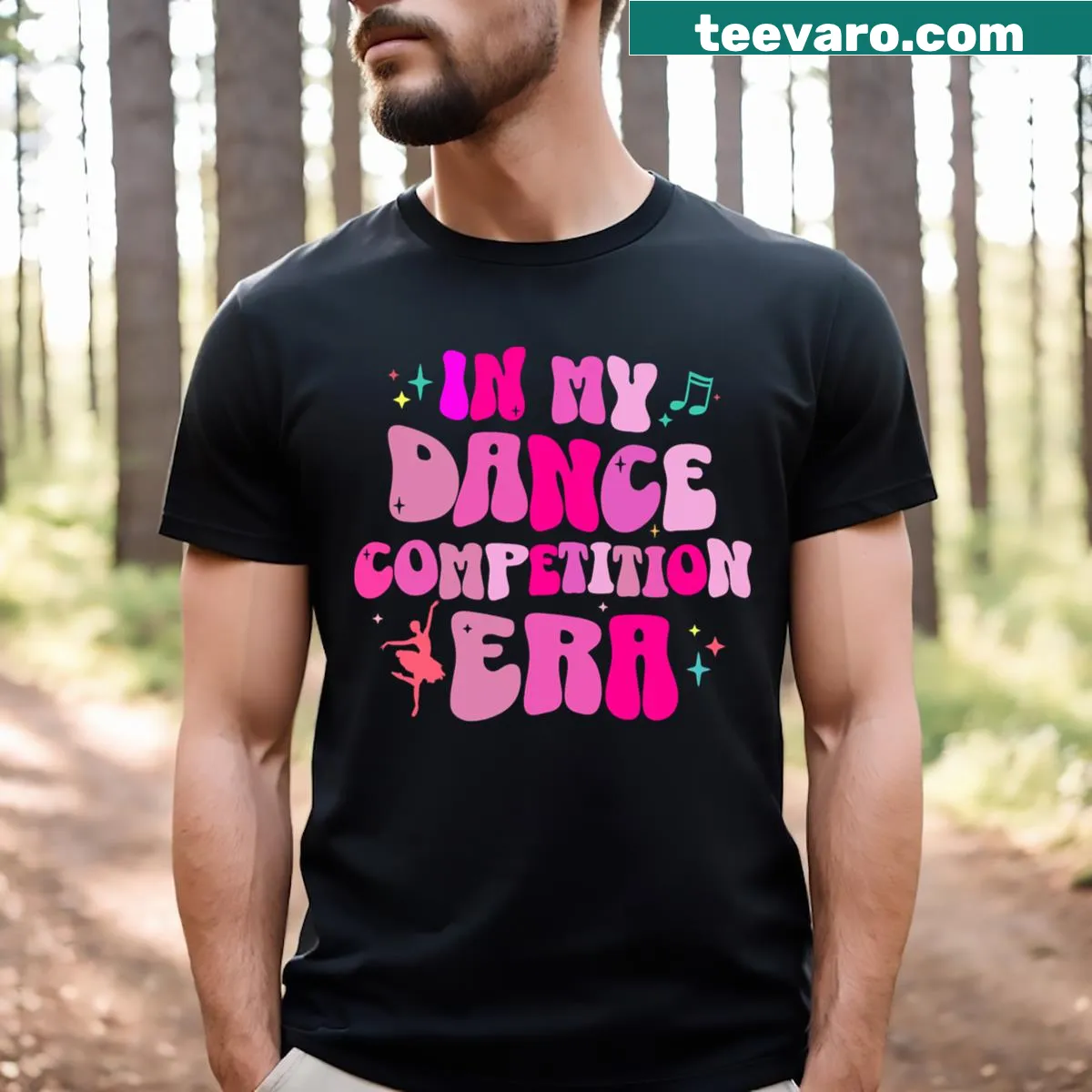 Retro dance-themed T-shirt for International Dance Day — on a men's t-shirt