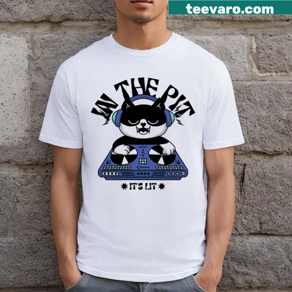Concert t-shirt featuring a fun illustration about the mosh pit