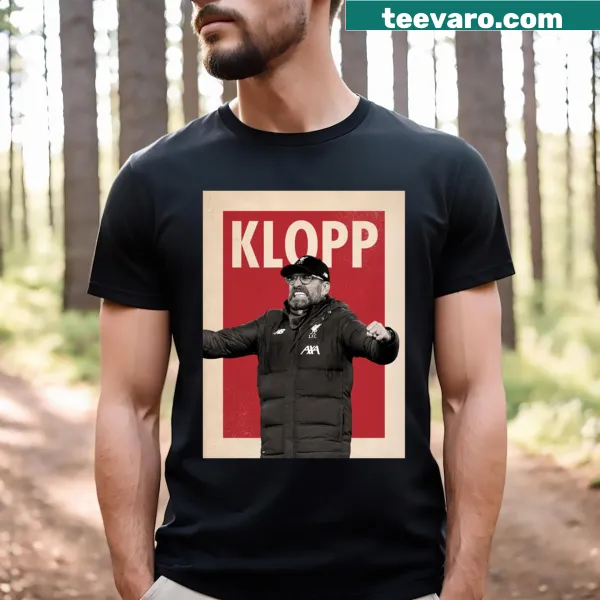 Vintage-style Liverpool Jurgen Klopp football t-shirt