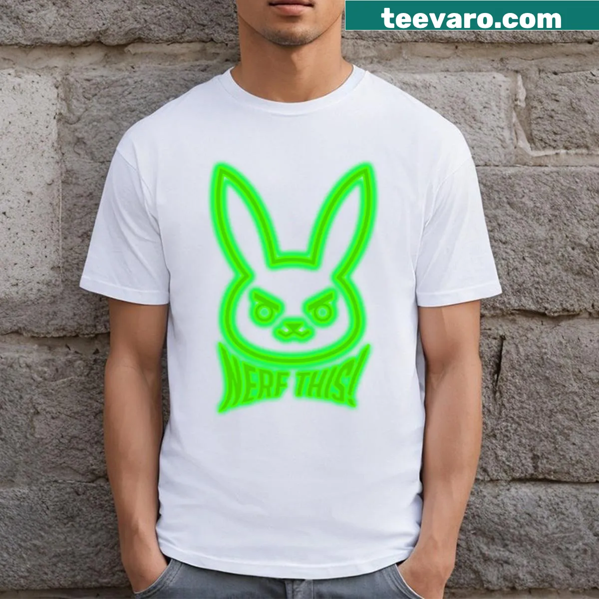 Dva logo t-shirt with 'Nerf This!' text — on a men's t-shirt