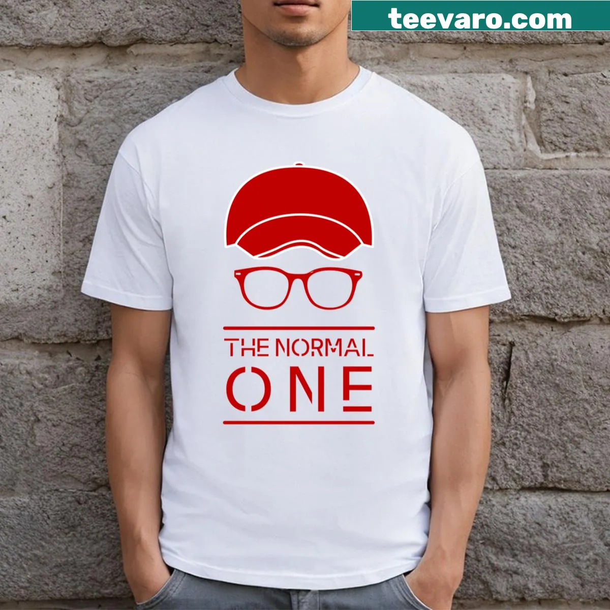 Text design featuring 'The Normal One' associated with Jurgen Klopp — on a men's t-shirt