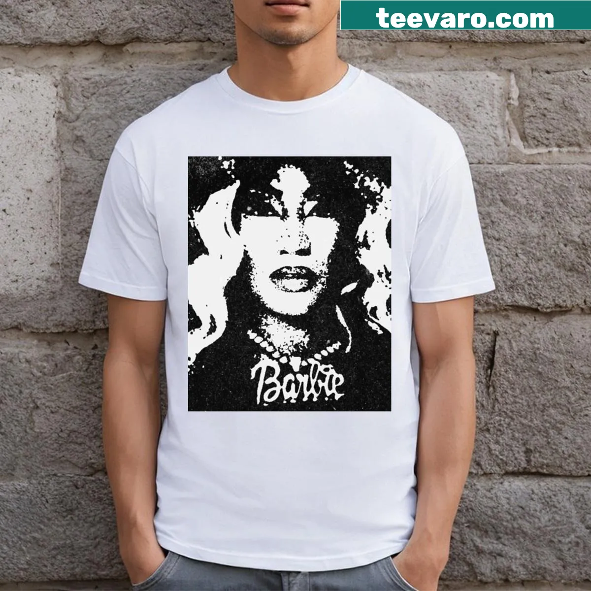Portrait of Nicki Minaj on T-shirt — on a men's t-shirt