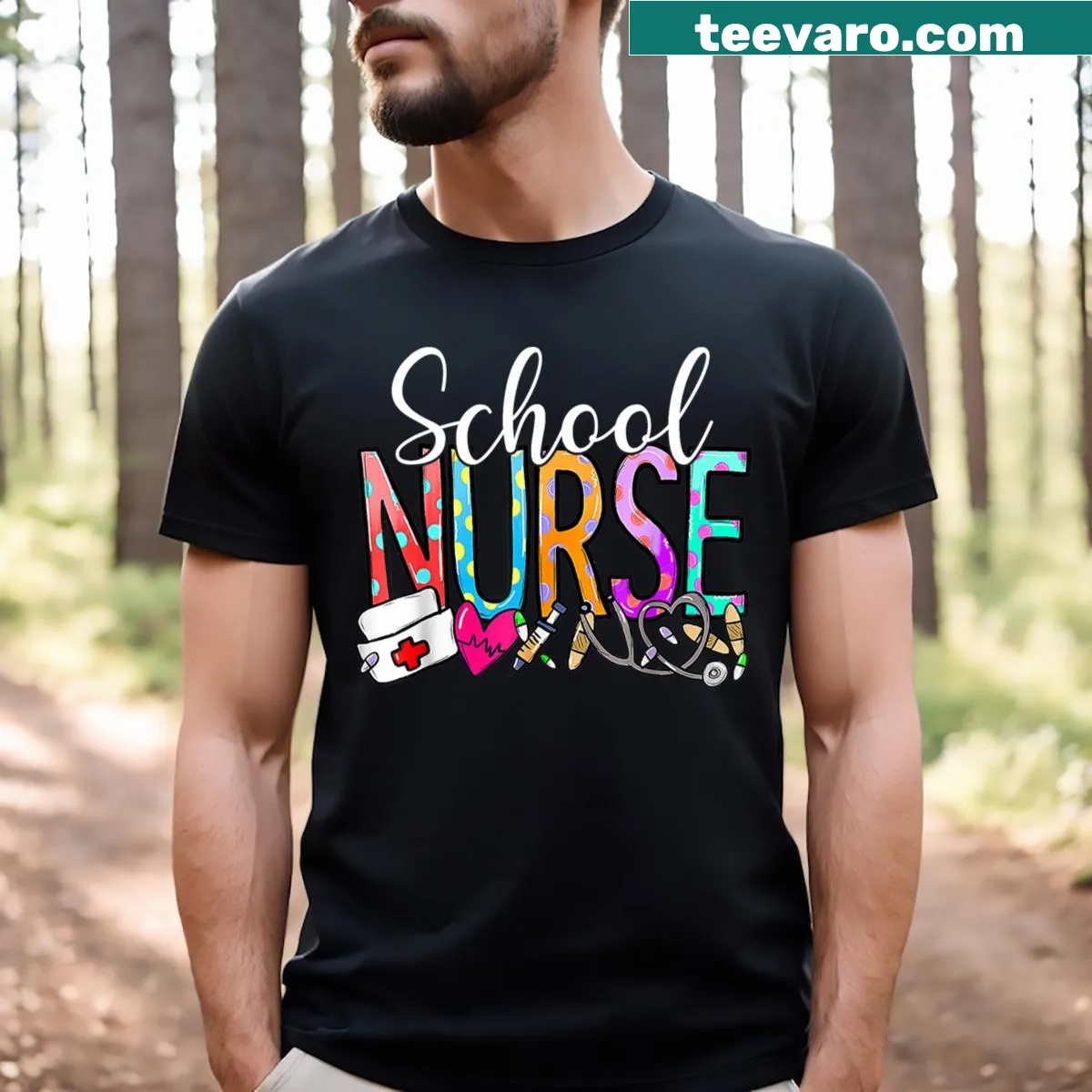 Appreciation T-shirt for school nurses on Nurse's Day — on a men's t-shirt