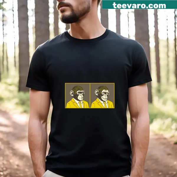 Bold T-shirt featuring a graphic inspired by Patrick Bateman.