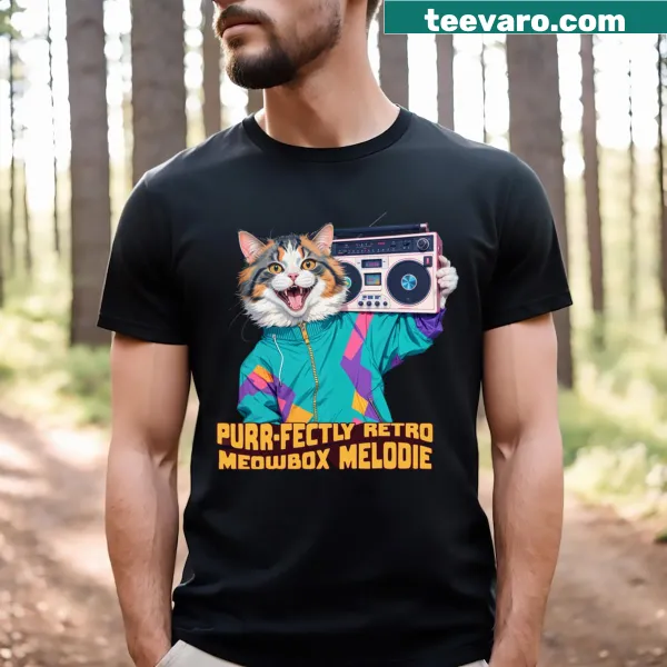Retro Meowbox Melodie T-shirt for cat lovers