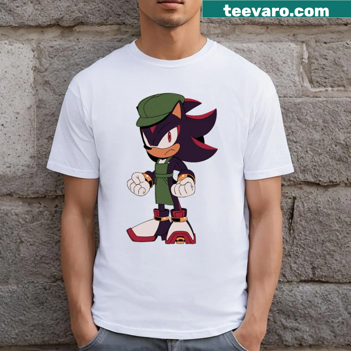 Minimalistic Shadow T-shirt featuring a simple graphic design — on a men's t-shirt