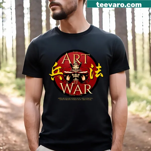 T-shirt featuring a logo inspired by 'The Art of War'
