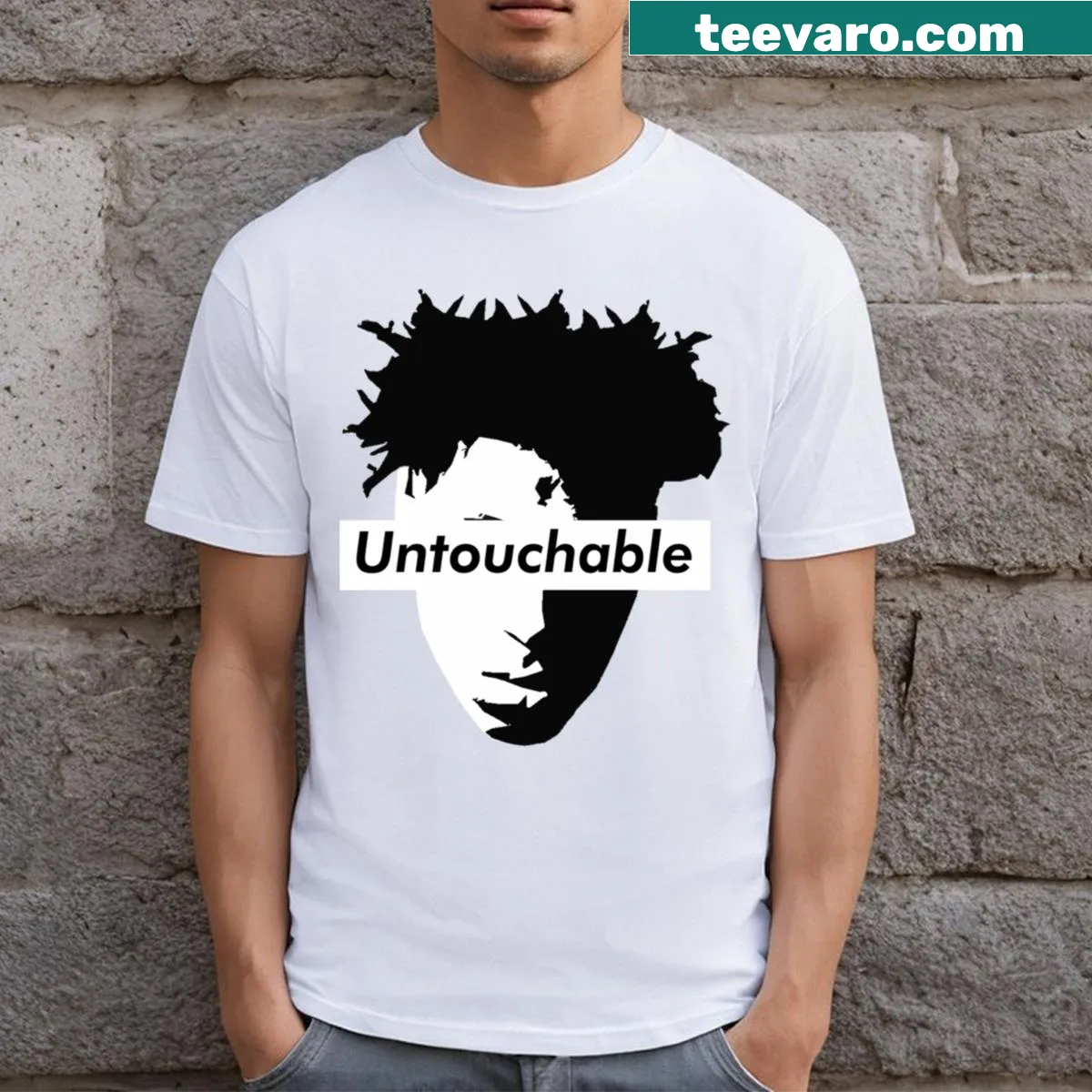 T-shirt featuring Youngboy Never Broke Again in bold typography — on a men's t-shirt