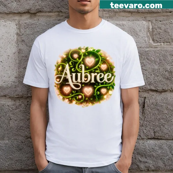 Cute T-shirt featuring a whimsical design for kids named Aubree