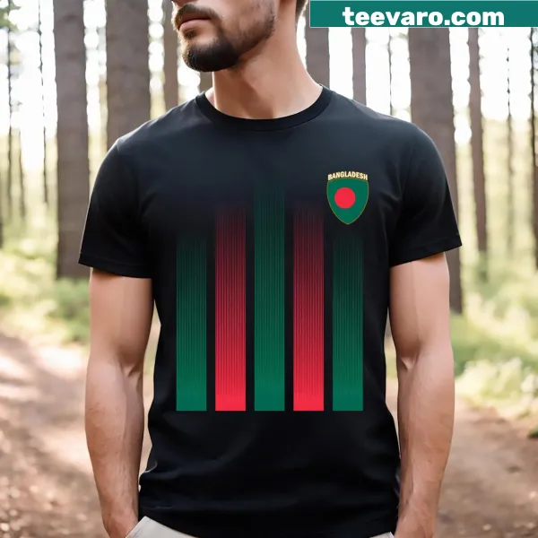 Bangladesh flag t-shirt for men featuring a proud design.