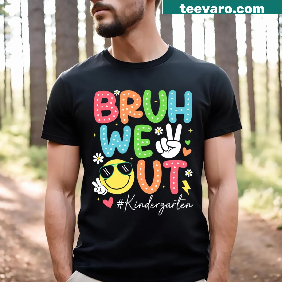 Last day of school graduation t-shirt with fun design for kids — on a men's t-shirt