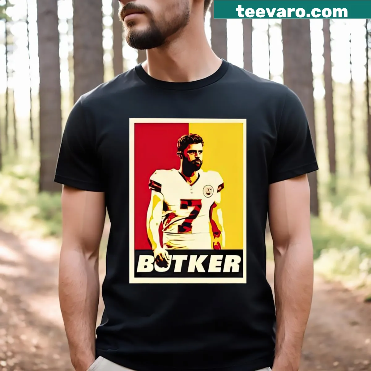 Minimalist digital art t-shirt with hand-lettered design — on a men's t-shirt
