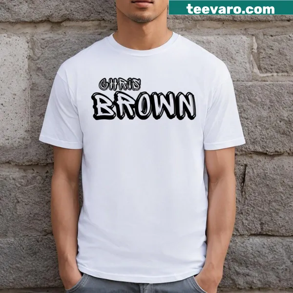 Chris Brown T-shirt featuring bold typography of the artist's name