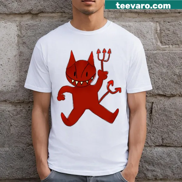 Playful Devil T-shirt featuring a whimsical cartoon design.