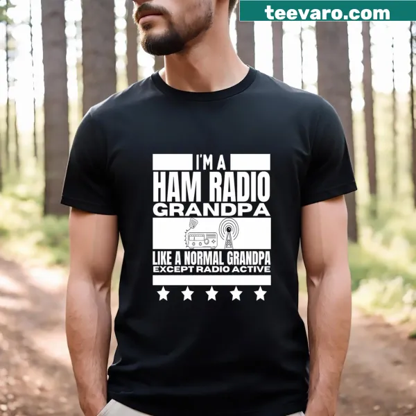 Funny t-shirt for grandpa with ham radio theme