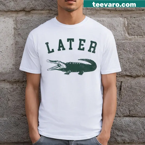 Funny alligator t-shirt with humorous pun