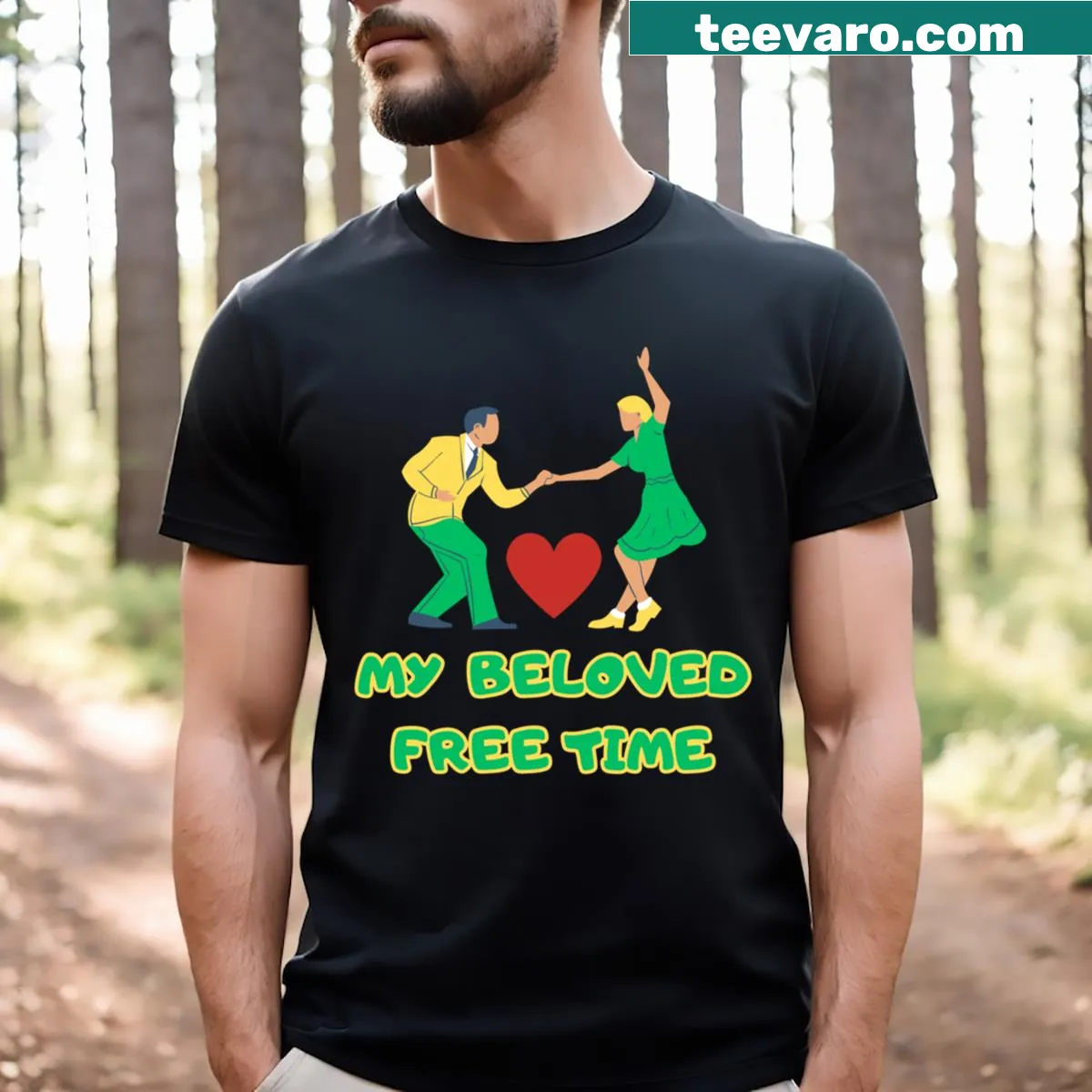 T-shirt with 'My Beloved Free Time' for dance enthusiasts — on a men's t-shirt