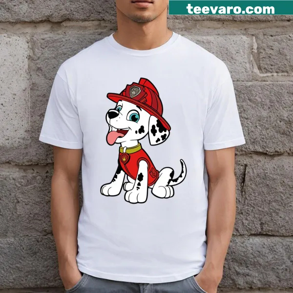 Paw Patrol characters illustrated on a fun kids' T-shirt