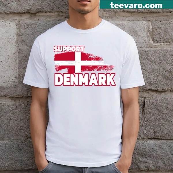 Denmark Euro Championship 2024 t-shirt with supportive text