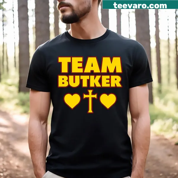 Bold t-shirt displaying 'Team Butker' in striking typography